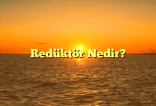 Redüktör Nedir?